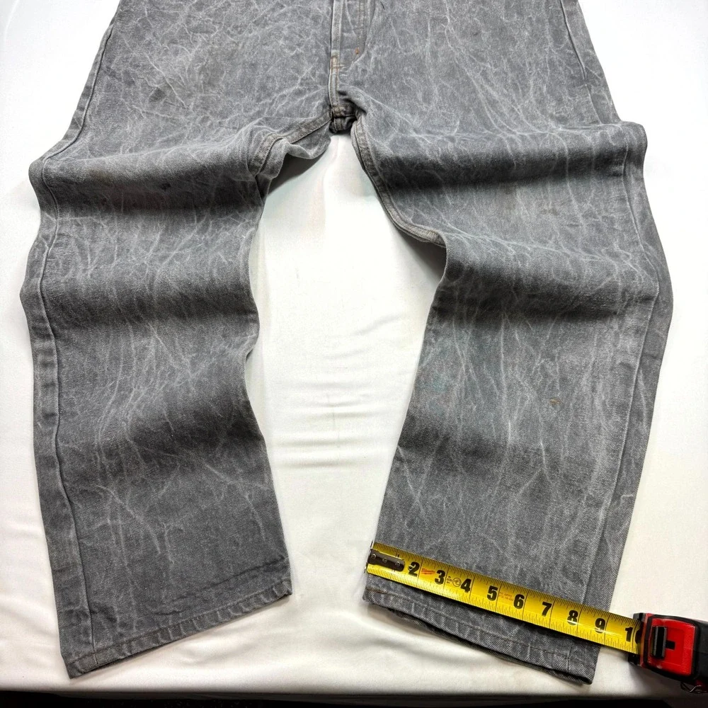 Levi's‎ 501 Straight Leg Button-Fly Jeans Mens Size 42x30 Gray Denim Cotton